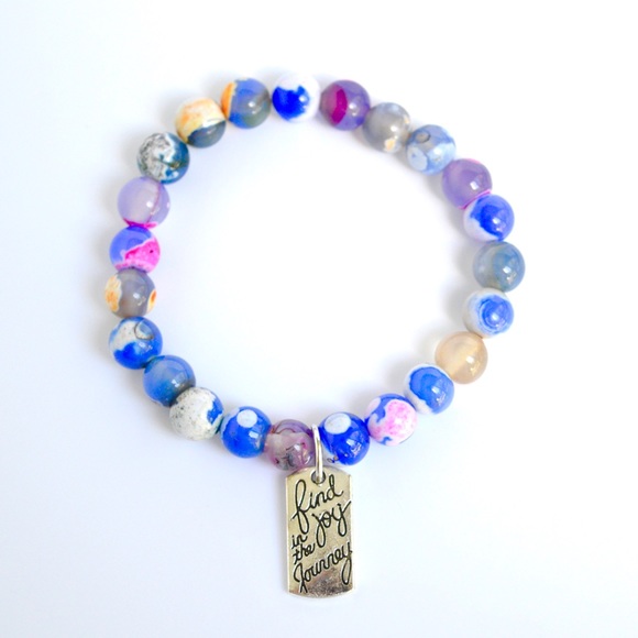 Find Joy In The Journey Gemstone Beaded Bracelet - Picture 8 of 13